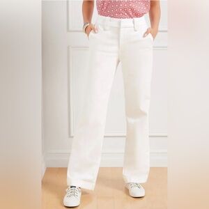 NWT Talbots White Wide Leg Denim Jean Sz 10 P